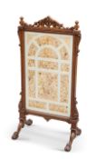 ATTRIBUTED TO GILLOWS, A VICTORIAN OAK COUNTRY HOUSE FIRESCREEN