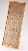 A GEORGE III NEEDLEWORK SAMPLER