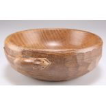 ROBERT THOMPSON OF KILBURN, A MOUSEMAN OAK NUT BOWL