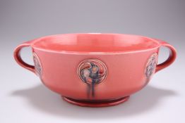 WILLIAM MOORCROFT FOR LIBERTY & CO, A FLAMMINIAN TWO-HANDLED BOWL