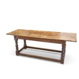 AN 18TH CENTURY OAK REFECTORY TABLE