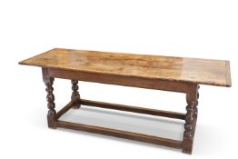 AN 18TH CENTURY OAK REFECTORY TABLE