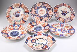 SEVEN JAPANESE IMARI PLATES