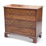 A GEORGE III MAHOGANY CHEST OF DRAWERS