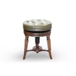 A FINE REGENCY ROSEWOOD PIANO STOOL