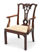A VICTORIAN MAHOGANY CHILD’S CHAIR, IN CHIPPENDALE STYLE