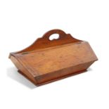 A 19TH CENTURY MAHOGANY CUTLERY TRAY