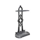 A VICTORIAN SMALL CAST IRON STICK STAND