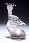 RENÉ LALIQUE (FRENCH, 1860-1945), A ‘TÊTE DE PAON' CAR MASCOT