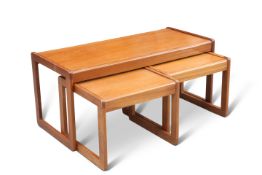 A NEST OF THREE TEAK COFFEE TABLES, PROBABLY G-PLAN