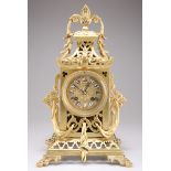 A FRENCH GILT-BRASS MANTEL CLOCK