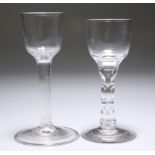 TWO 18TH CENTURY DRINKING GLASSES