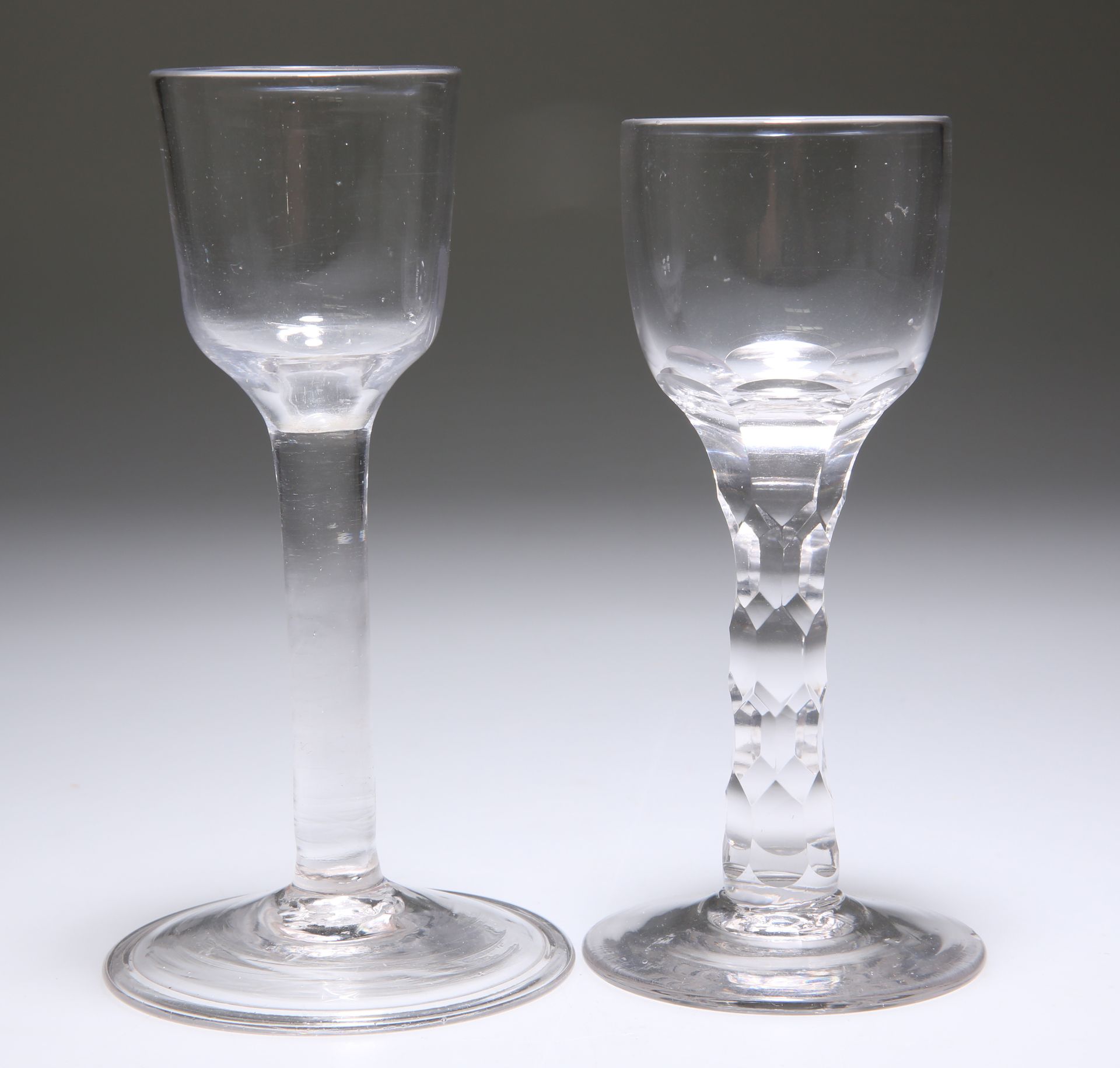 TWO 18TH CENTURY DRINKING GLASSES