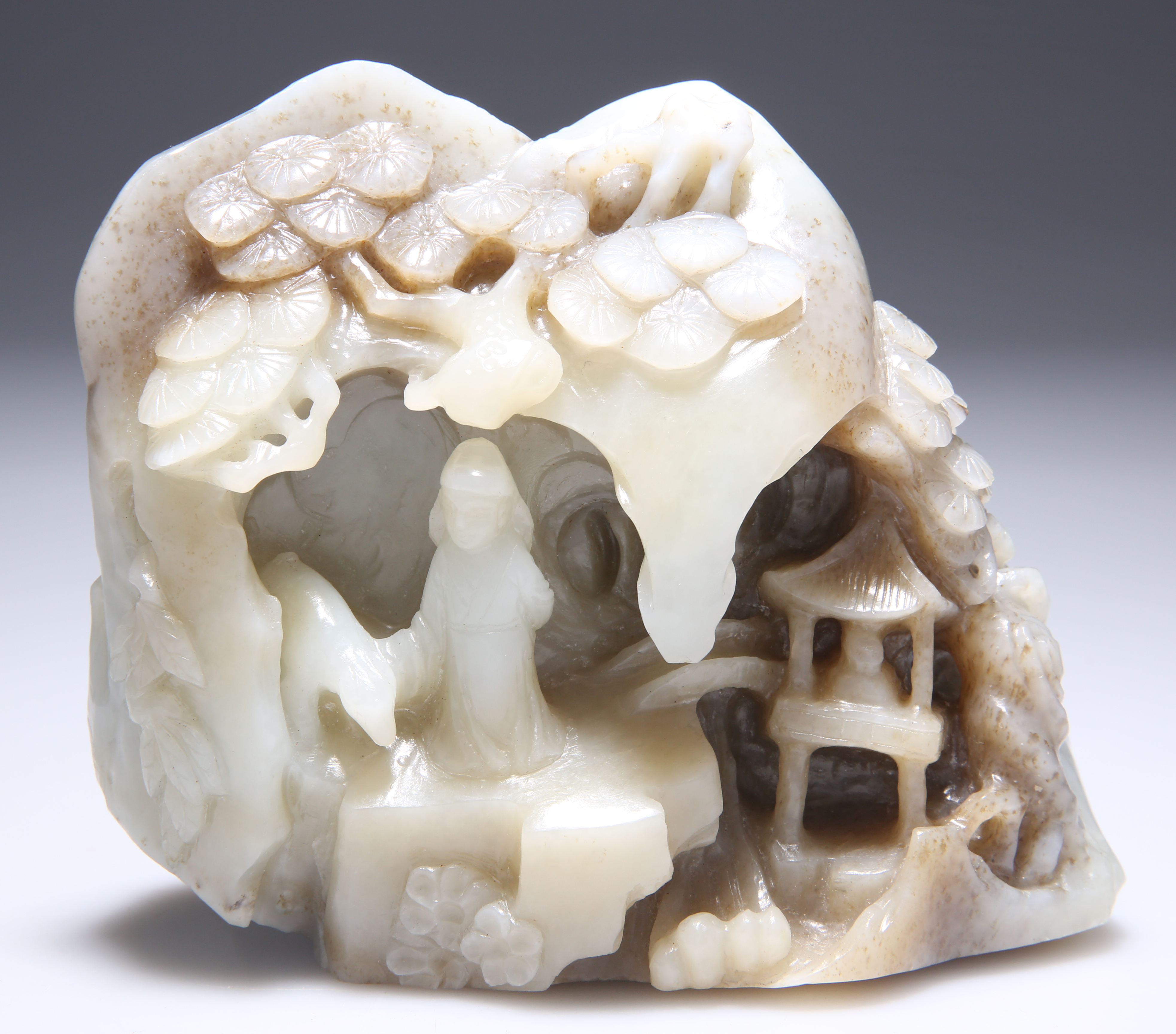 A CHINESE JADE BOULDER CARVING, PROBABLY QING DYNASTY - Image 2 of 2