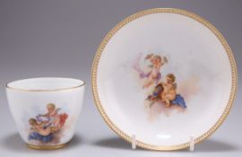 A MEISSEN (MARCOLINI) CUP AND SAUCER, LATE 18TH CENTURY