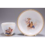 A MEISSEN (MARCOLINI) CUP AND SAUCER, LATE 18TH CENTURY