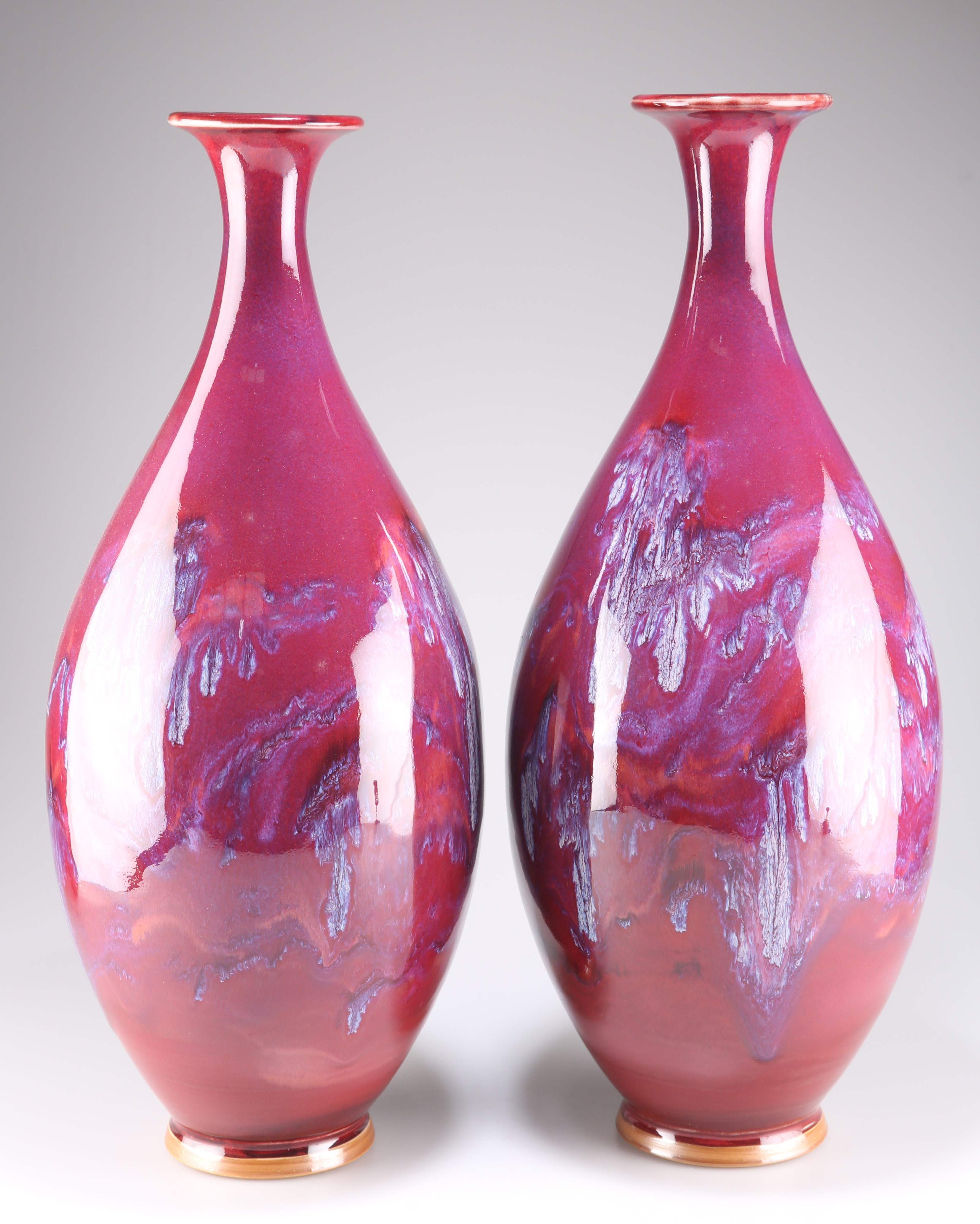 A LARGE PAIR OF CHINESE FLAMBÉ-GLAZED VASES - Image 2 of 7