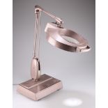 A DAZOR M-1470 FLOATING FIXTURE MAGNIFYING DESK LAMP, CIRCA 1950S