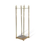 AN EARLY 20TH CENTURY BRASS STICK STAND