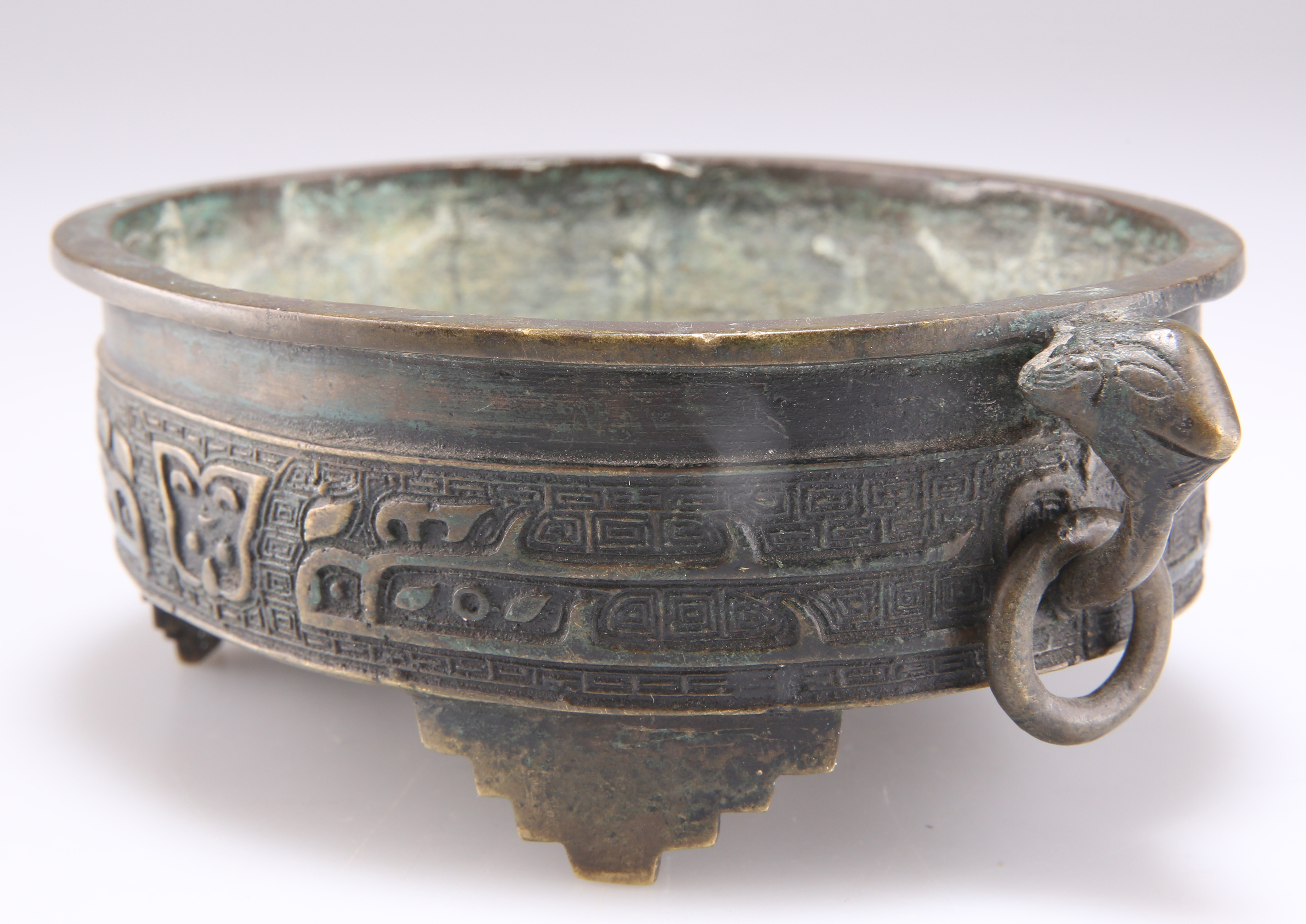 A CHINESE BRONZE CENSER, QING DYNASTY