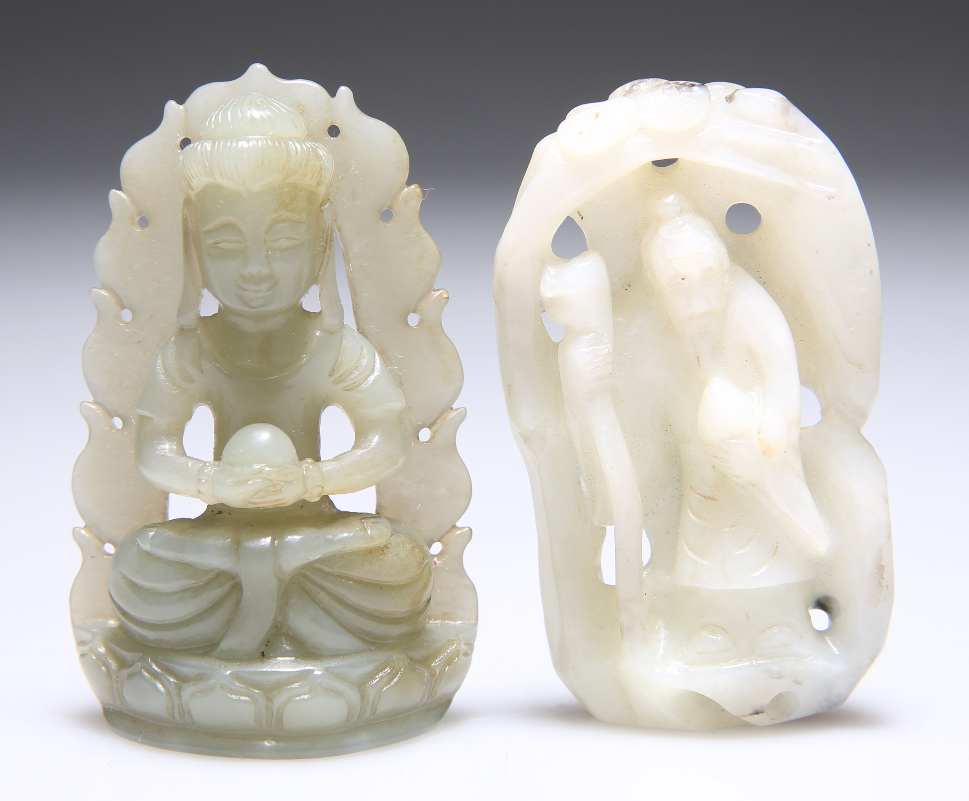 TWO JADE CARVINGS