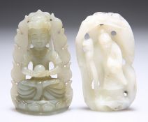 TWO JADE CARVINGS