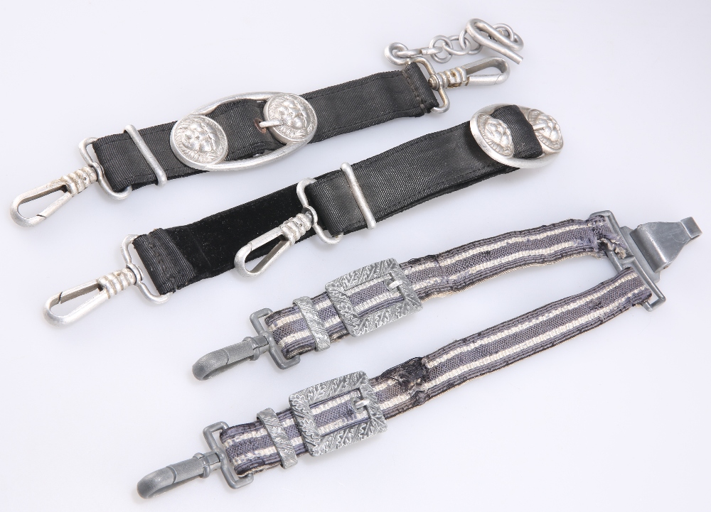 GERMAN MILITARY UNIFORM: TWO SETS OF DAGGER HANGING STRAPS