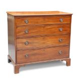 A GEORGE III MAHOGANY CHEST OF DRAWERS