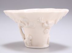 A CHINESE BLANC DE CHINE LIBATION CUP