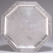 A CHINESE EXPORT SILVER SALVER