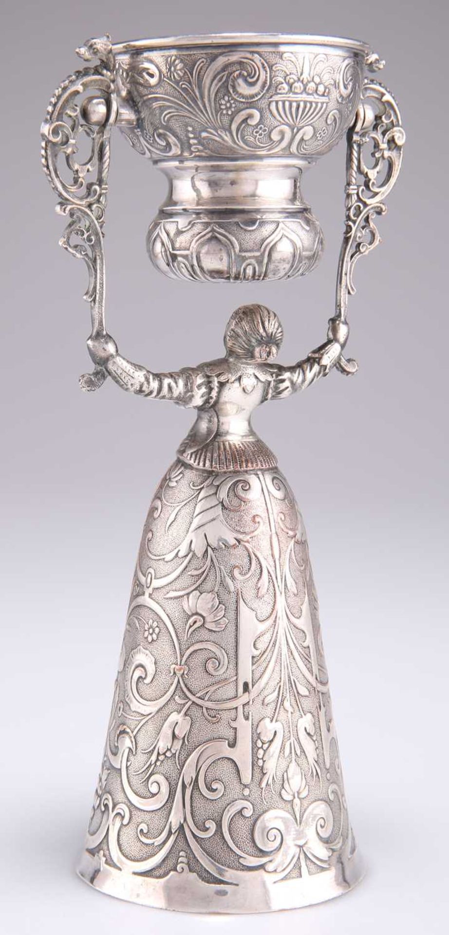 A 19TH CENTURY DUTCH SILVER-PLATED WAGER CUP - Image 2 of 2
