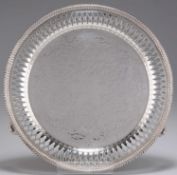 A VICTORIAN SILVER SALVER