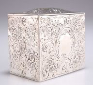 A VICTORIAN SILVER TEA CADDY