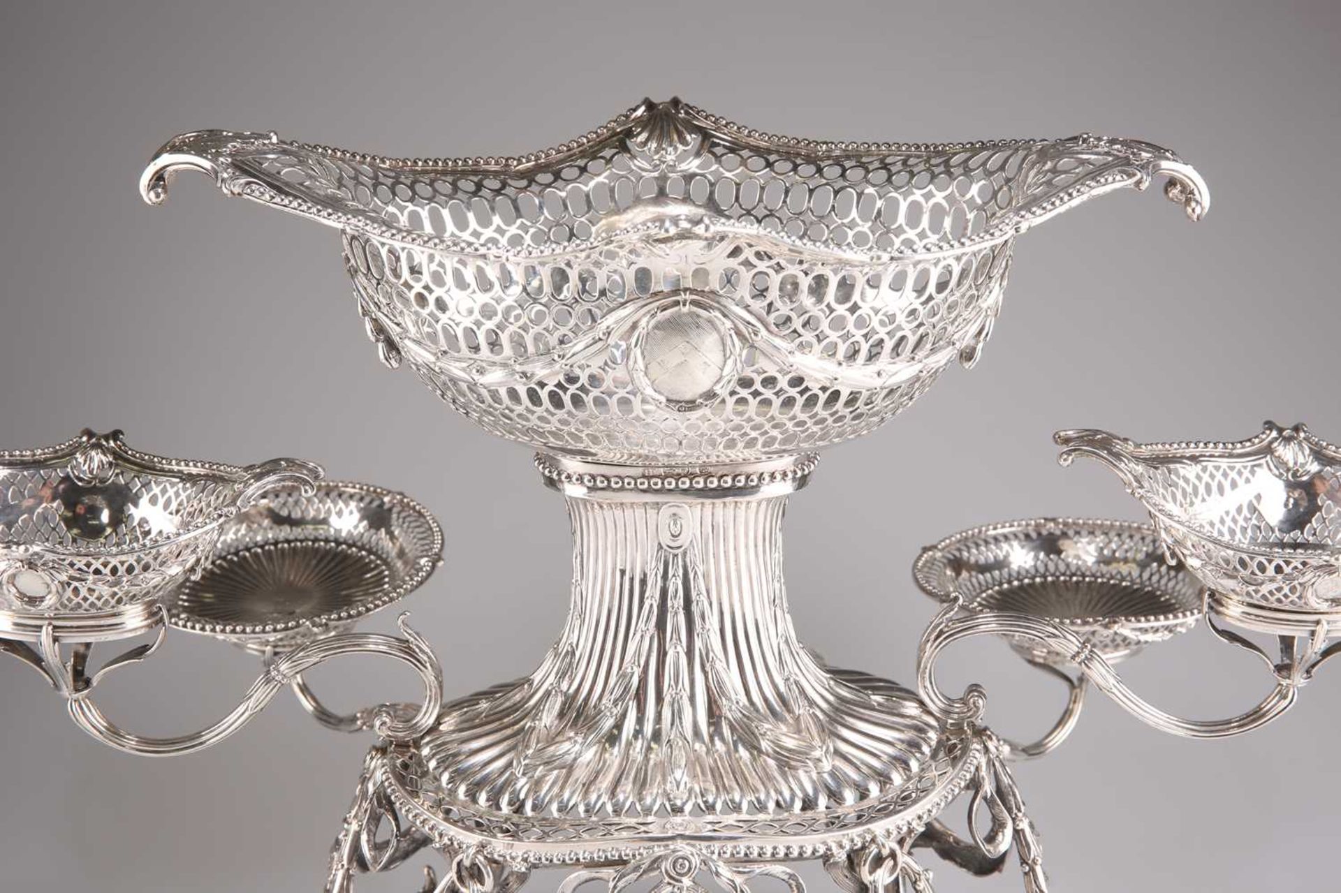 A GEORGE III SILVER EPERGNE - Image 3 of 5