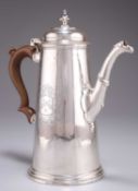 A GEORGE II SILVER COFFEE POT