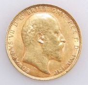 AN EDWARD VII 1907 FULL SOVEREIGN