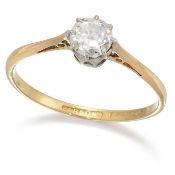 A SOLITAIRE OLD-CUT DIAMOND RING