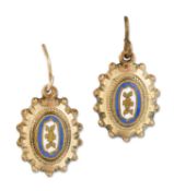A PAIR OF LATE 19TH CENTURY PENDANT EARRINGS