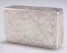 A WILLIAM IV SILVER SNUFF BOX