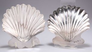 A PAIR OF GEORGE III SILVER BUTTER DISHES