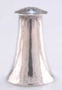 AN ARTS AND CRAFTS SILVER PEPPER POT