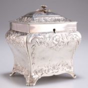 A VICTORIAN SCOTTISH SILVER TEA CADDY