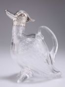 A VICTORIAN SILVER-MOUNTED NOVELTY CLARET JUG