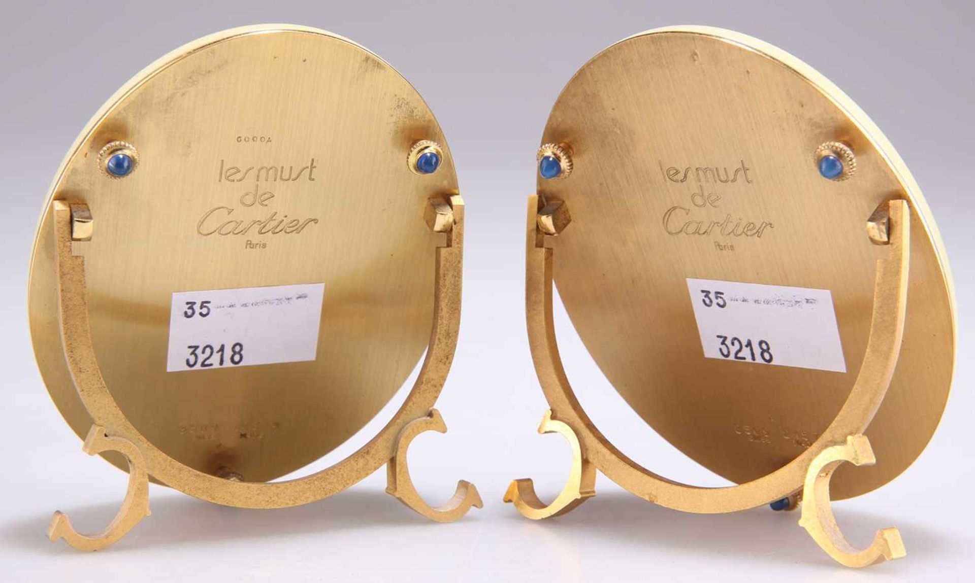 CARTIER: A PAIR OF GILT METAL AND ENAMEL PHOTOGRAPH FRAMES - Image 2 of 2
