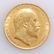 AN EDWARD VII 1907 FULL SOVEREIGN