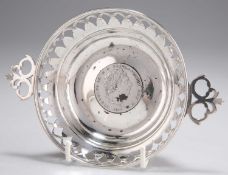 A LATE VICTORIAN SILVER TWIN-HANDLED BOWL