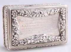 A VICTORIAN SILVER SNUFF BOX