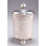 A GERMAN SILVER BEAKER AND COVER