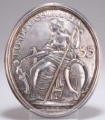 A GEORGE III SILVER LONDON ASSURANCE FIREMAN'S ARM BADGE