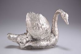 A GERMAN SILVER BOWL IN THE FORM OF A SWAN